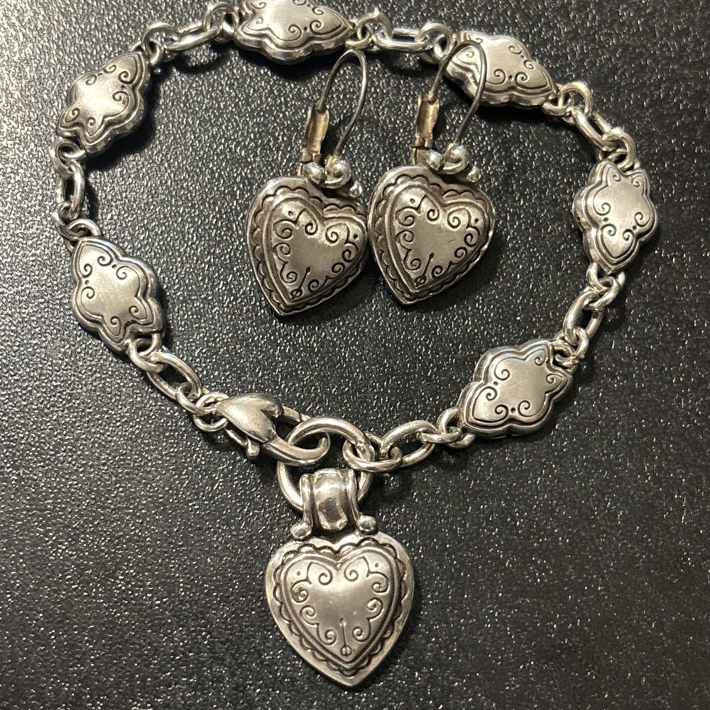 Brighton Heart Bracelet With Matching Cafe Au Latte Earrings